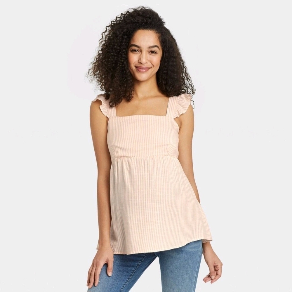 Isabel Maternity by Ingrid & Isabel Cream and White Striped Top